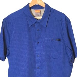 Merrell OptiWick UPF30 Hiking Outdoors Shirt sz L blue